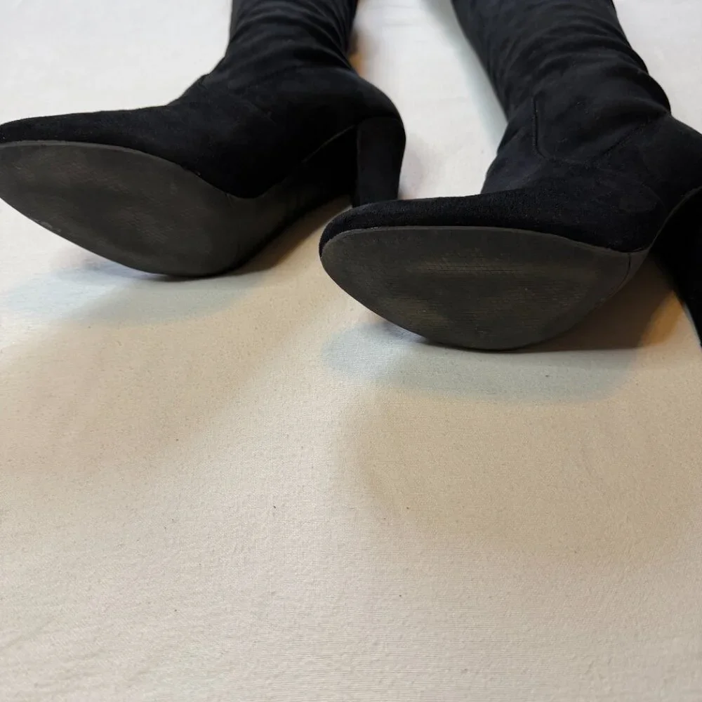 Steve Madden‎ Over The Knee Black Boots Size 8M